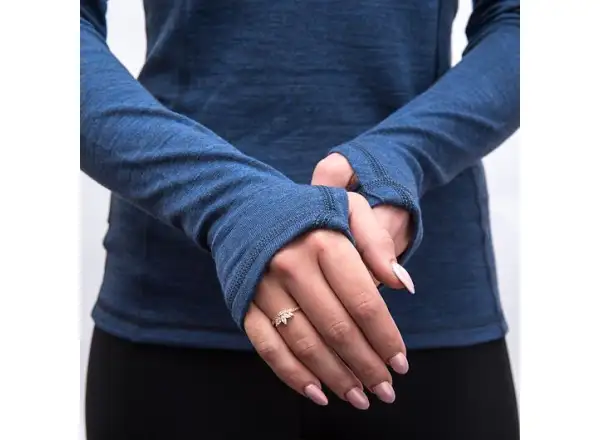 Sensor Merino Bold dámské triko dlouhý rukáv Cool Blue