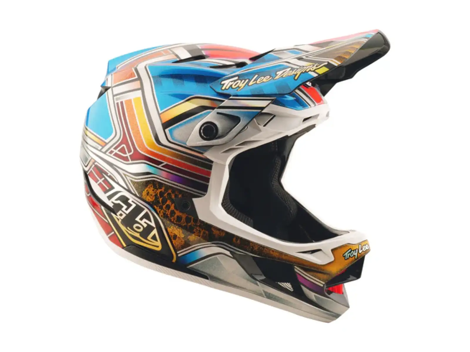 Troy Lee Designs D4 Carbon přilba Lowrider Blue