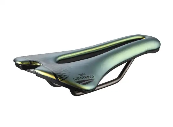 Selle San Marco Aspide Short Open-Fit Racing Narrow sedlo Iridescent Gold