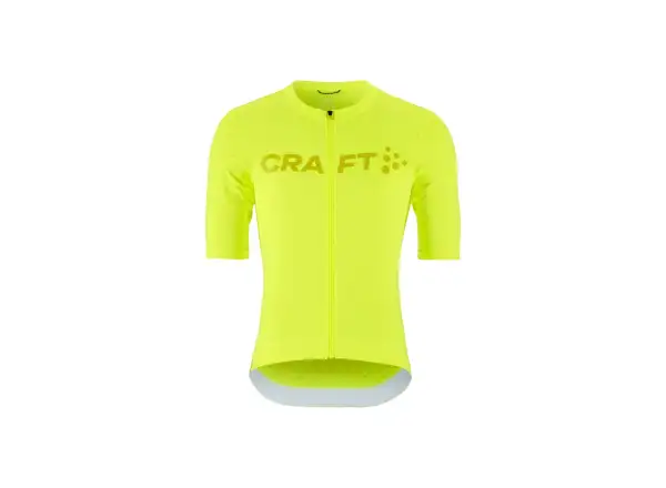 Craft Endur Logo pánský dres krátký rukáv žlutá