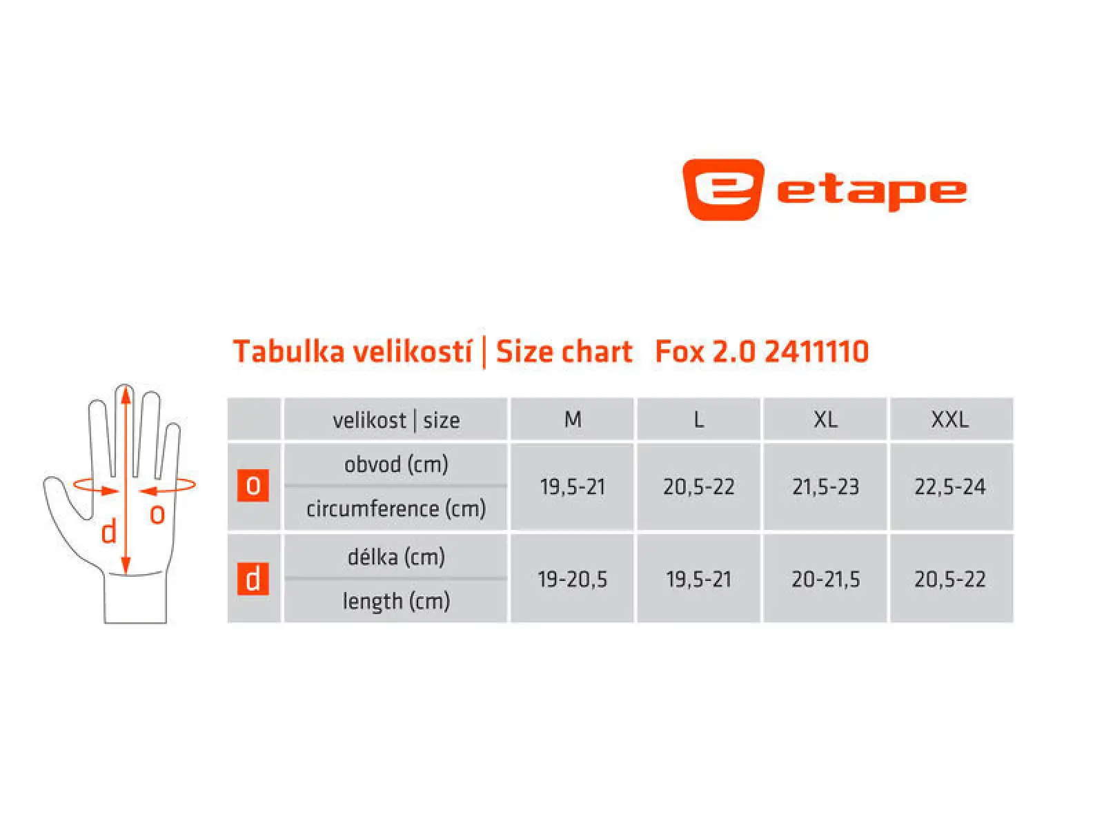 Etape FOX 2.0+ rukavice černá