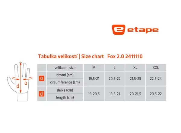 Etape FOX 2.0+ rukavice černá