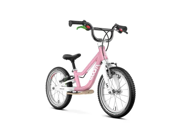 Woom GO 1 Plus dětské odrážedlo 14" barva Powder Pink