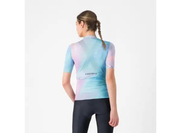 Castelli  Cosmic Vortex dámský dres krátký rukáv Multicolor Pink Green