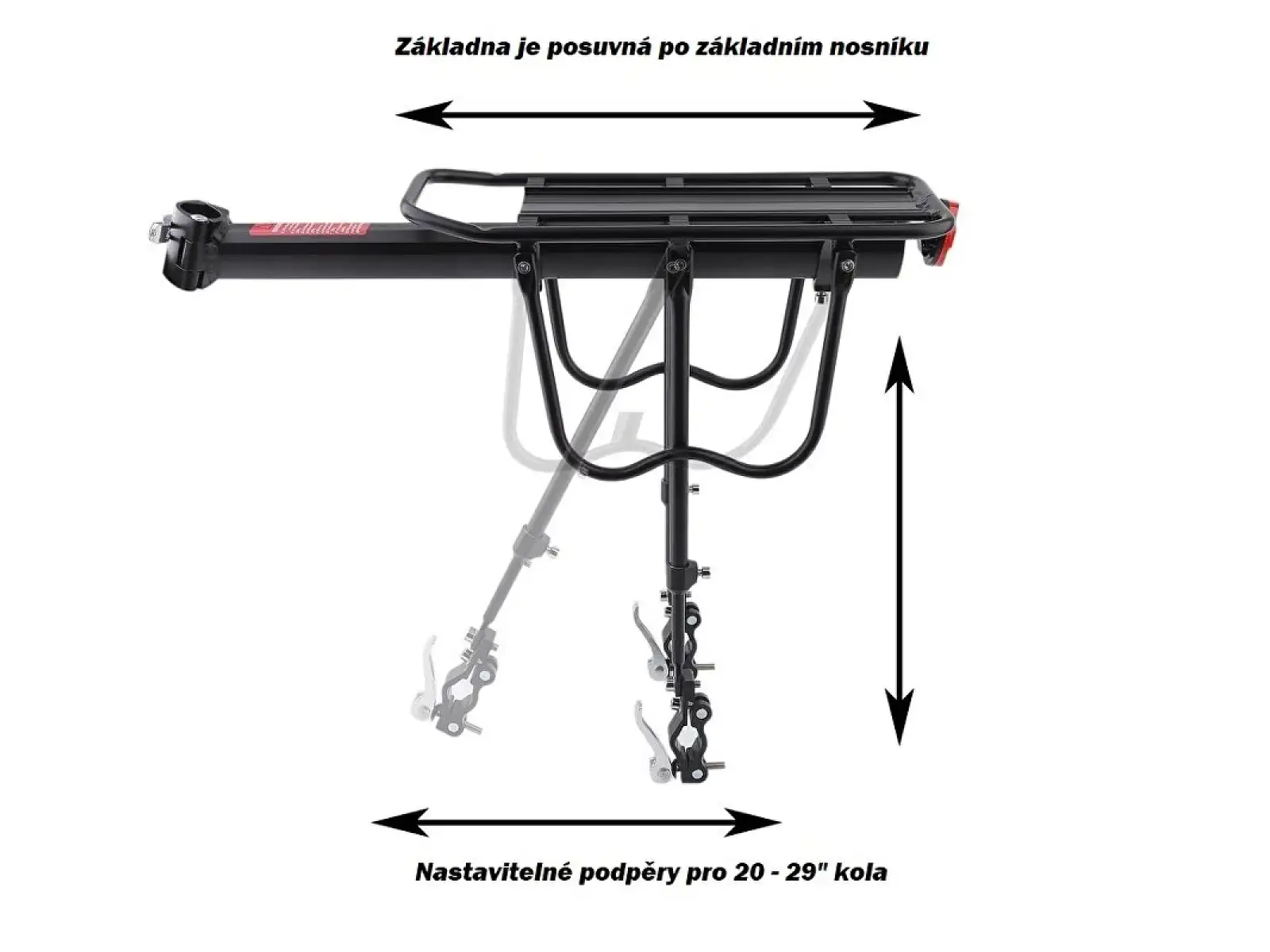 MAX1 Rock nosič na sedlovku se vzpěrami 20-29" černá