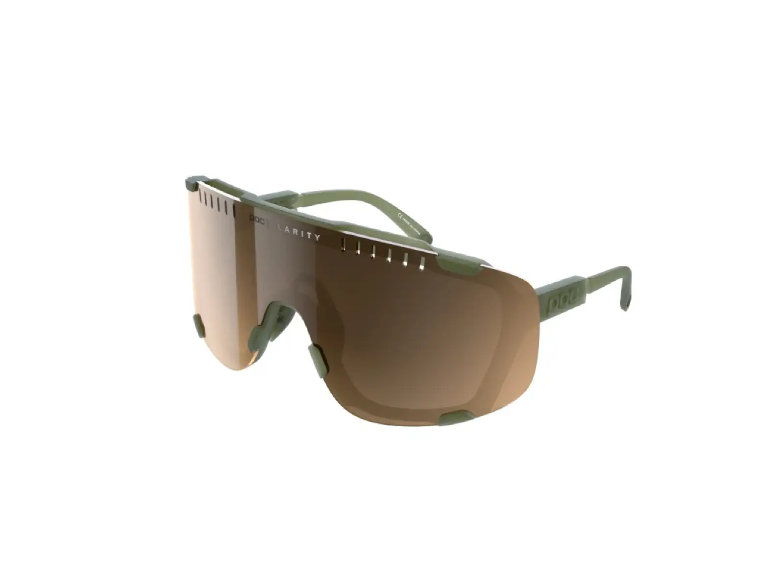 POC Devour cyklistické brýle Epidote Green/Translucent Brown Silver