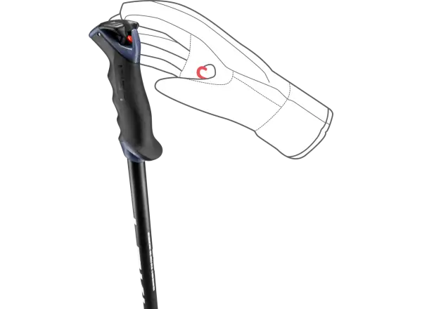 Leki Voltec TR sjezdové hole Dark anthracite-black-white