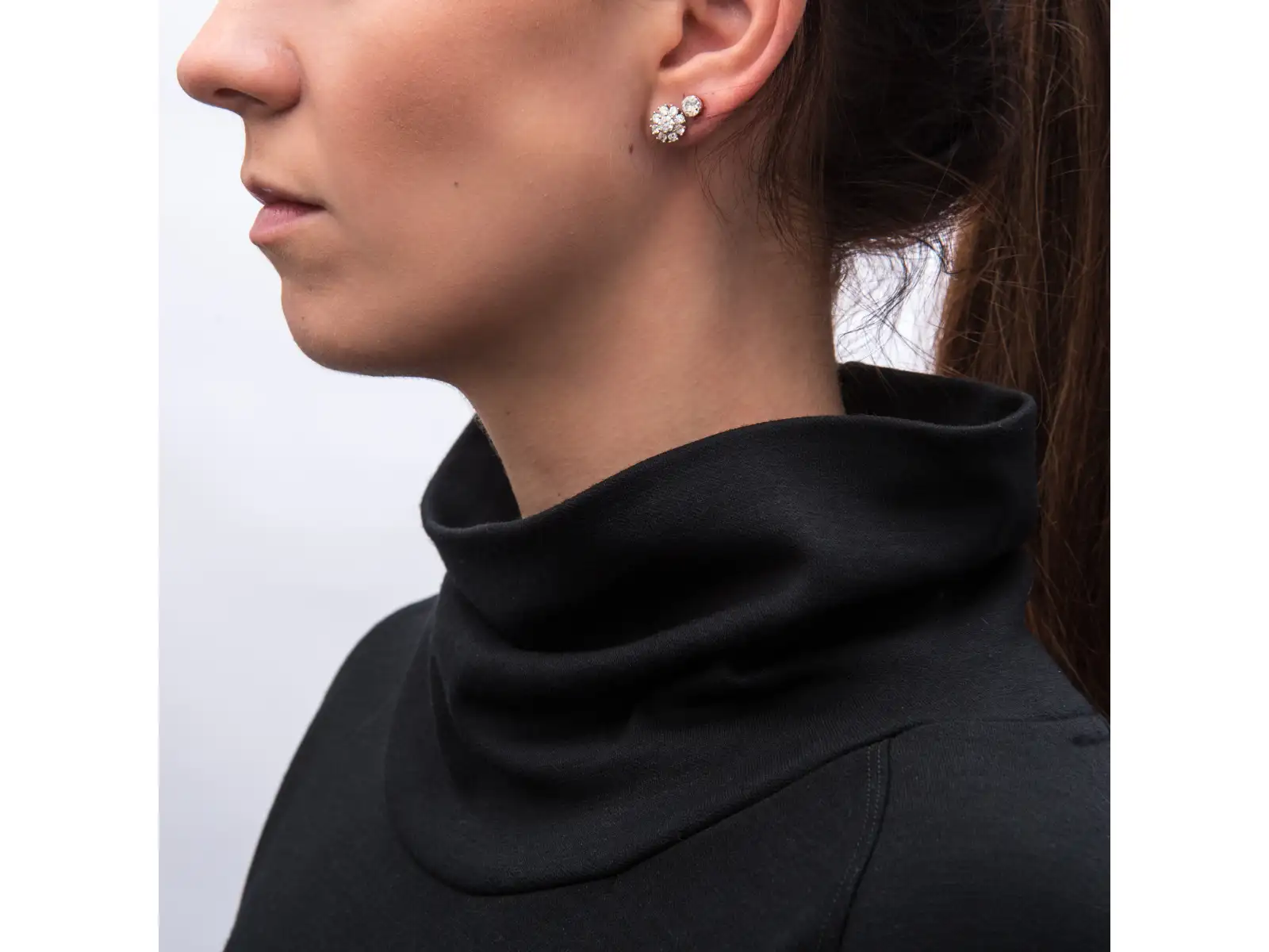 Sensor Merino Blend dámský rolák černá