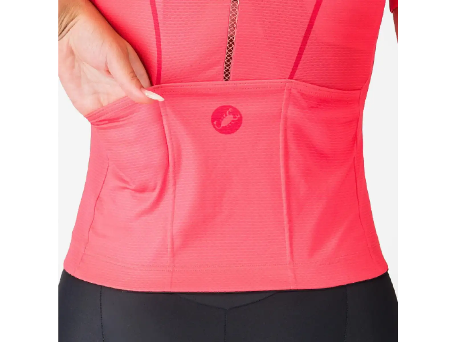 Castelli Anima Flow dámský dres krátký rukáv Brilliant Pink/Hibiscus