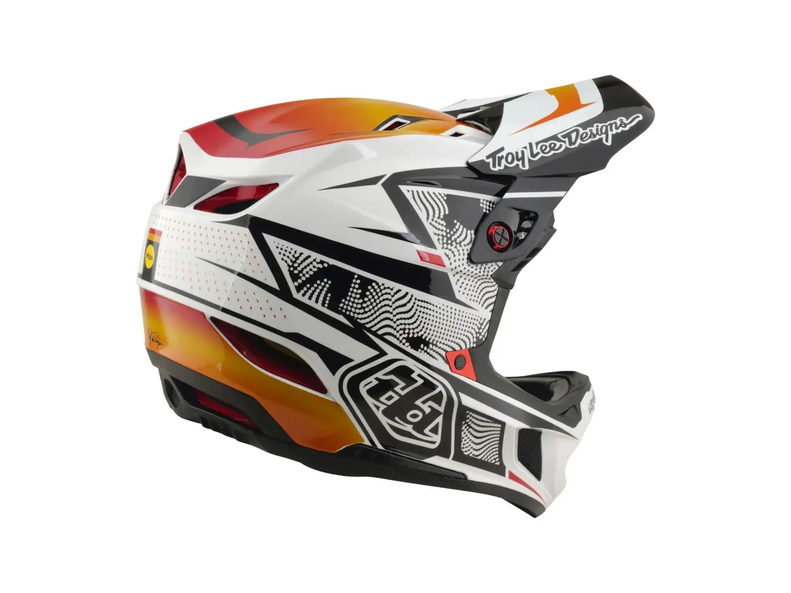 Troy Lee Designs D4 Composite MIPS přilba Lined up White