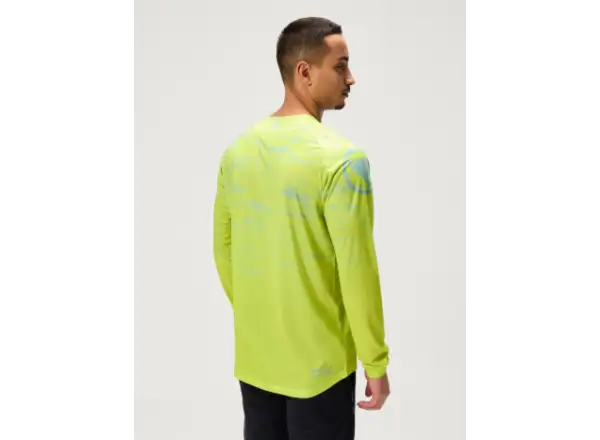 Endura LTD Marble Printed pánský dres dlouhý rukáv Lime Green