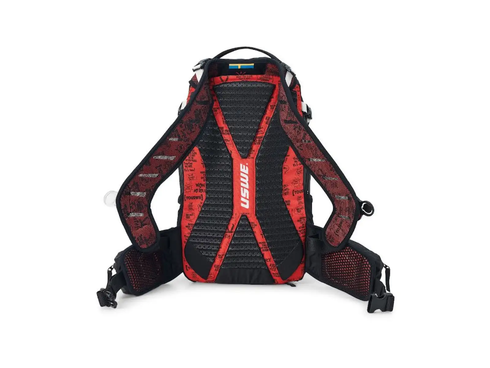 USWE Flow 16 batoh s chráničem páteře Black/Red 16l vel. S