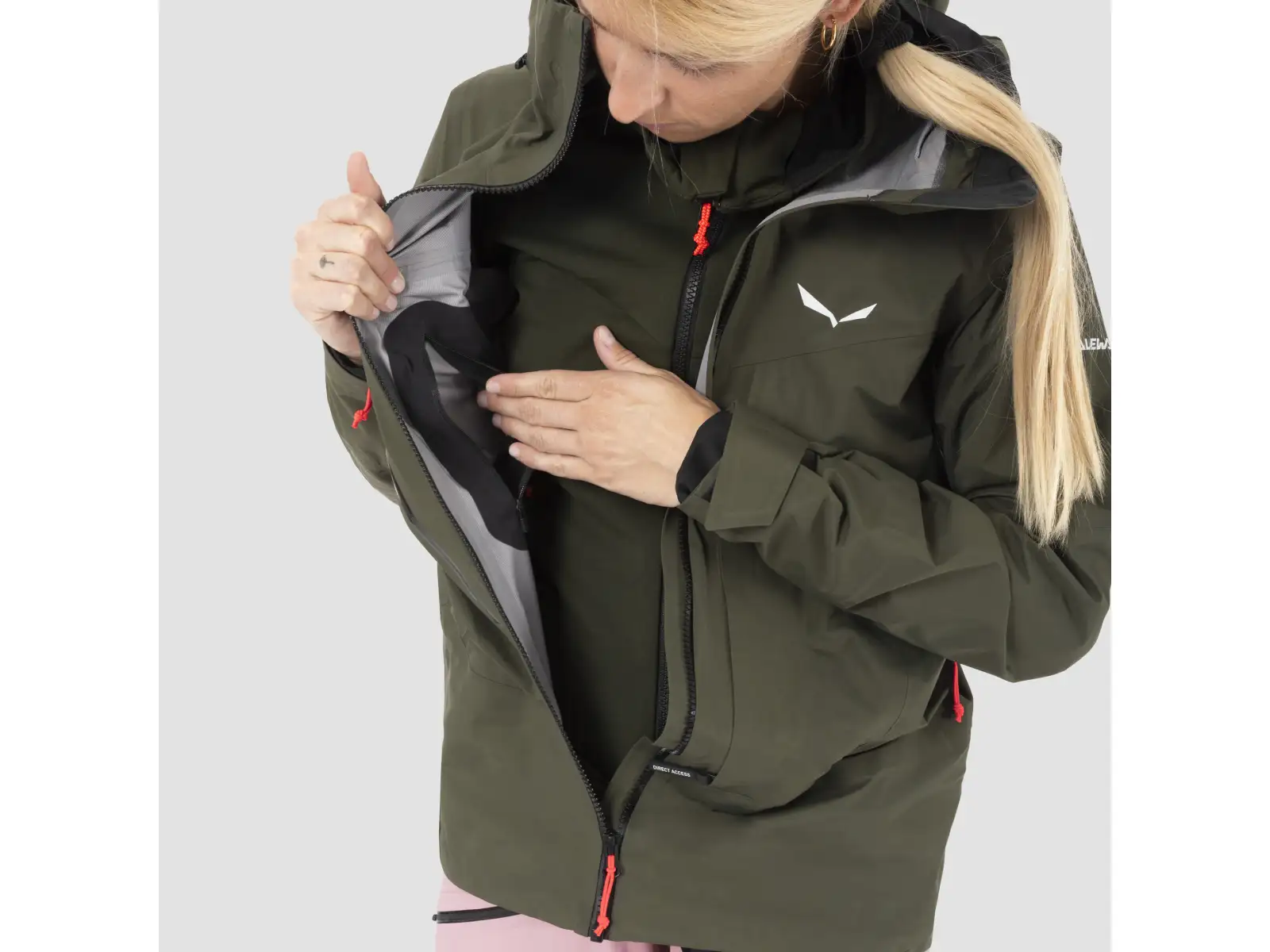 Salewa Sella 3L Powertex dámská bunda Dark Olive