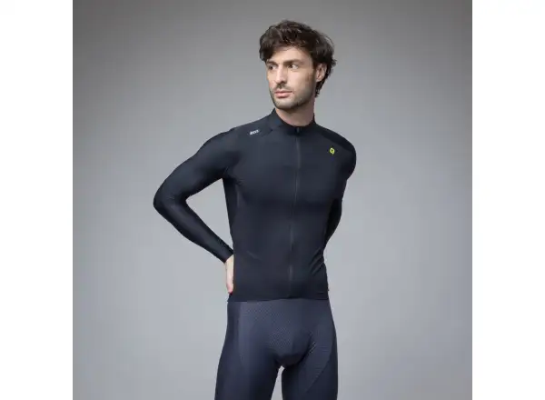 Alé R-EV1 Warm Race pánský zateplený cyklistický dres Black