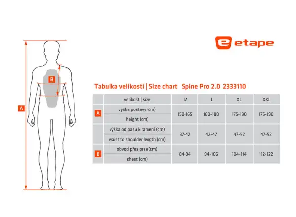 Etape Spine Pro 2.0 vesta s chráničem páteře černá/zelená