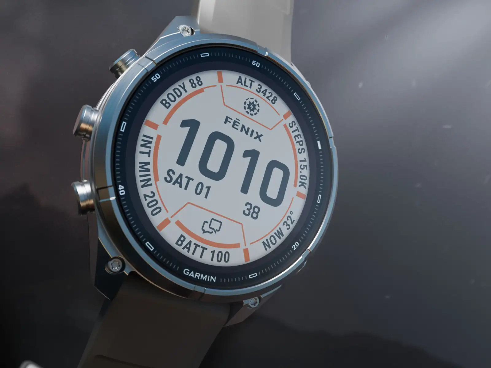 Garmin Fénix 9 Pro inReach Solar 51 mm chytré hodinky Titanium Pebble Gray/Silver Gray
