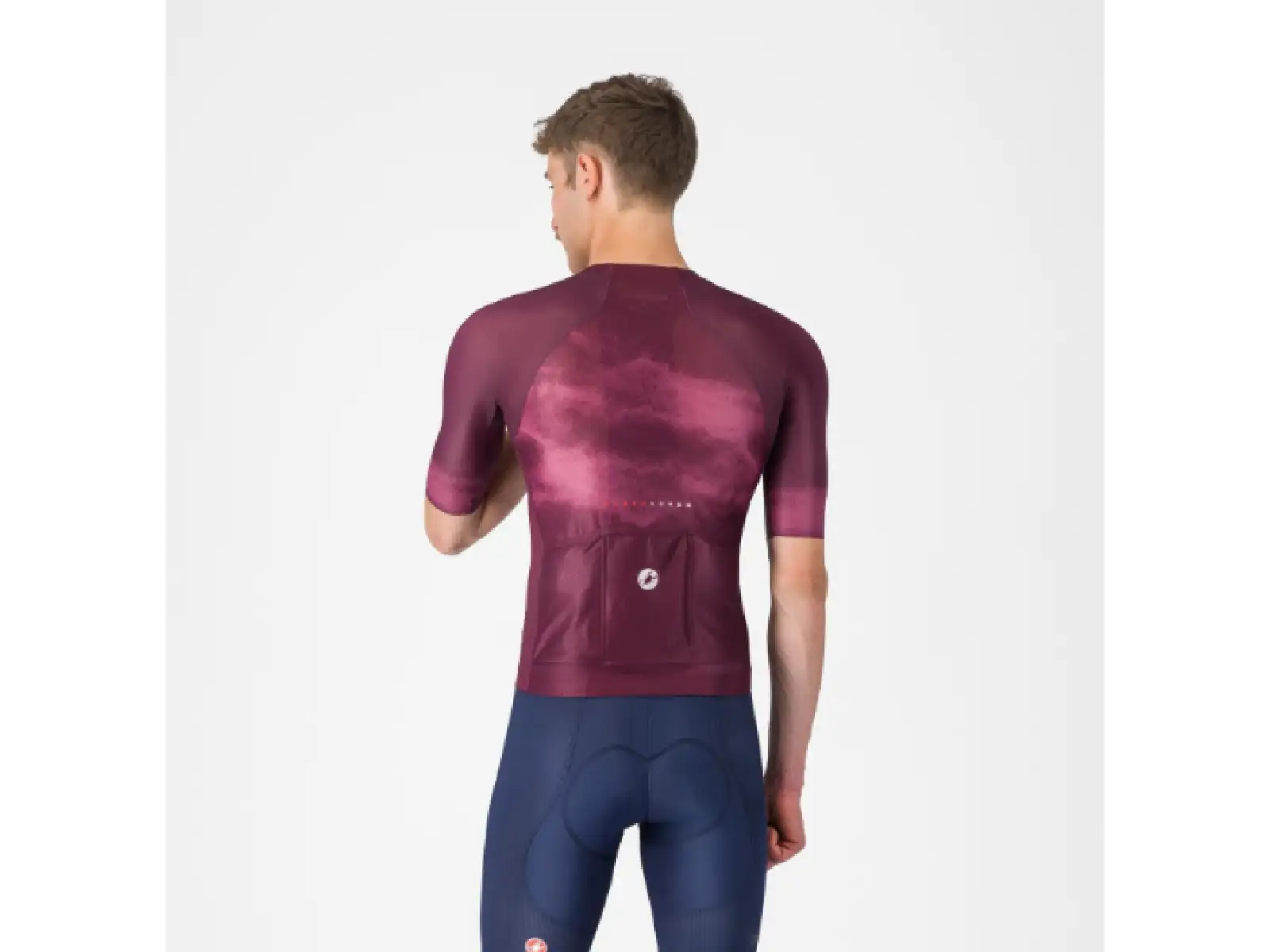 Castelli Climber's A/C pánský dres krátký rukáv Deep Bordeaux/White