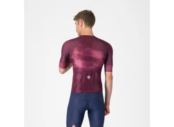 Castelli Climber's A/C pánský dres krátký rukáv Deep Bordeaux/White