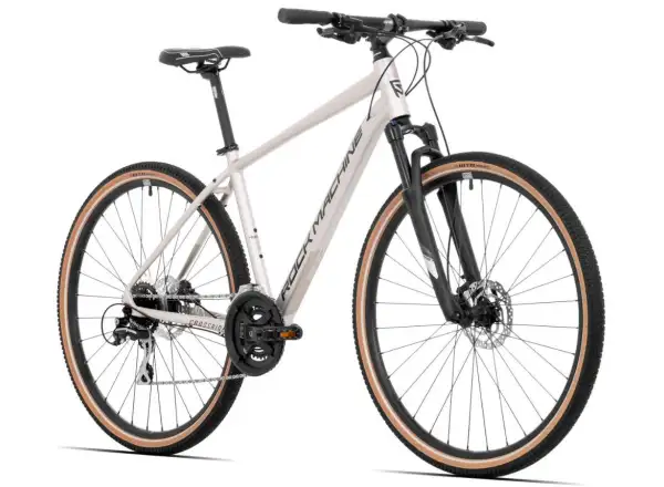 Rock Machine CrossRide 300 gloss silver/black trekingové kolo