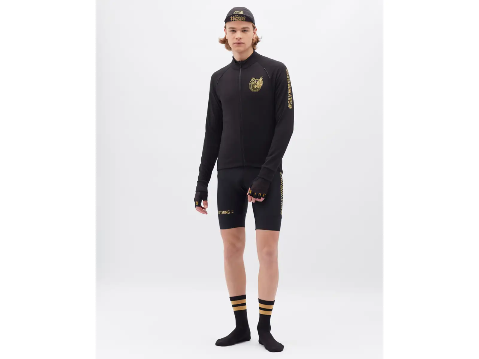 Silvini Leverono pánský dres dlouhý rukáv Black/Gold