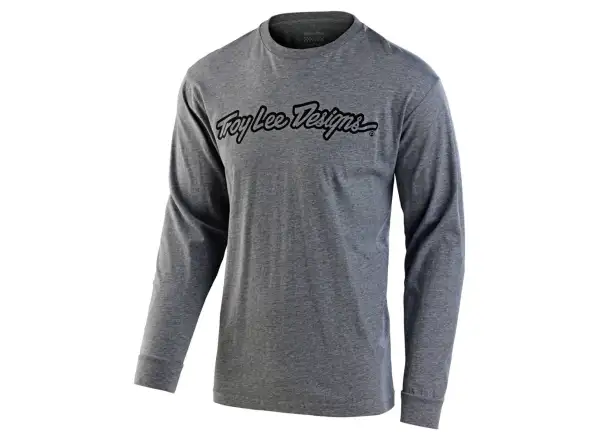 Troy Lee Designs Signature pánské triko dlouhý rukáv Heather Gray