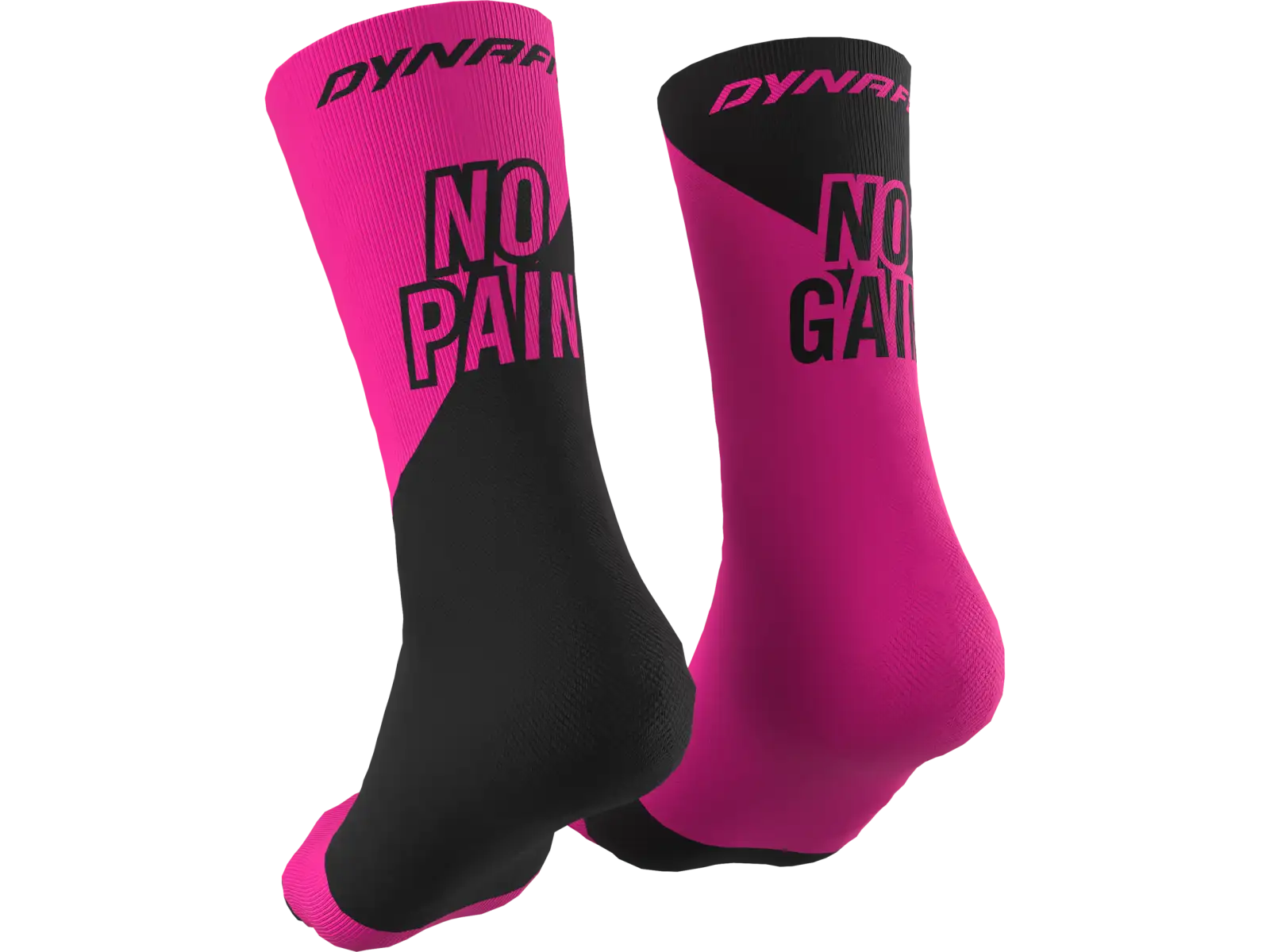 Dynafit No Pain No Gain sportovní ponožky Pink Glo/Black Out
