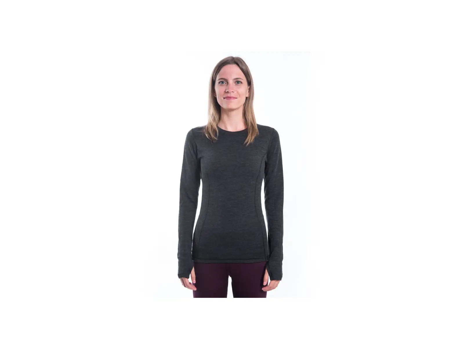 Sensor Merino Bold dámské triko dlouhý rukáv Anthracite Gray