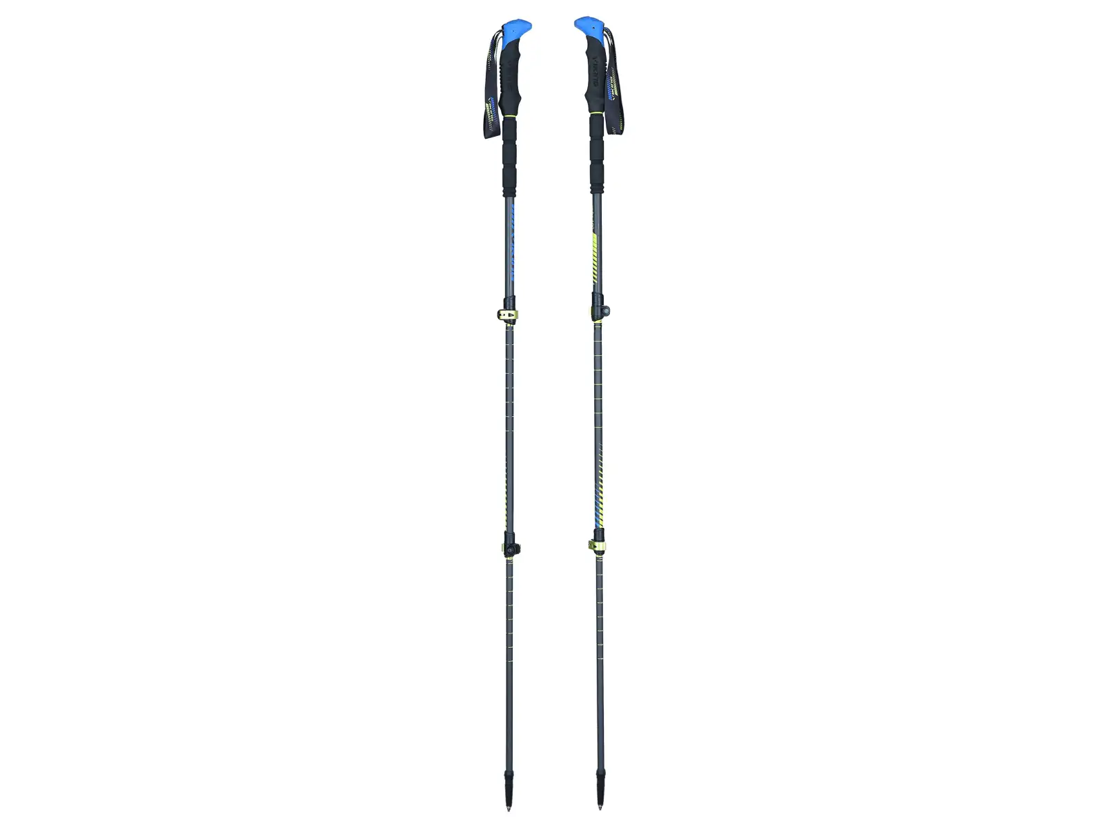 Viking Carbo lite Trekingové hole Black/Lime/Blue