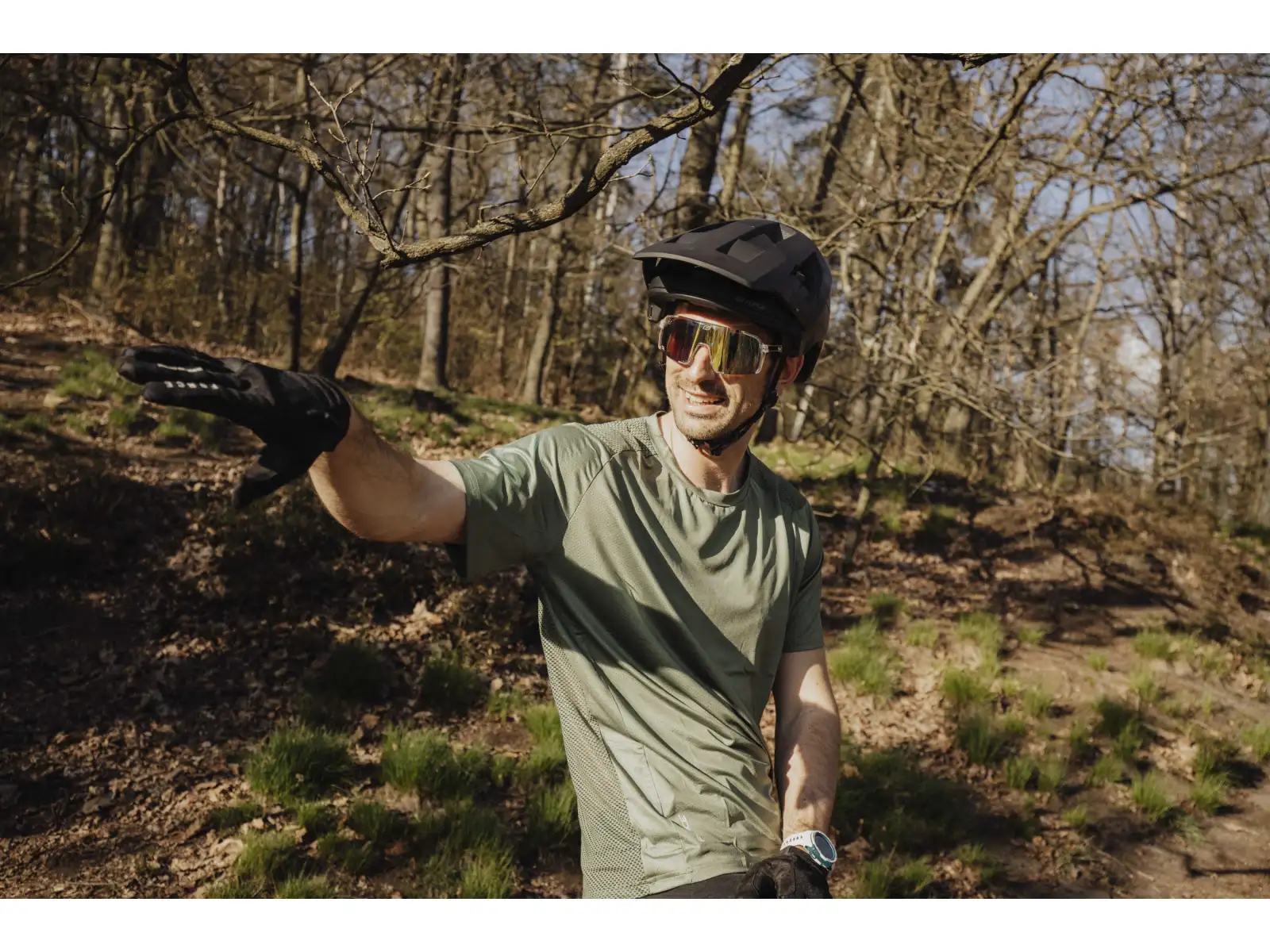 Force MTB Mount pánský dres krátký rukáv Army