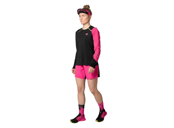 Dynafit DNA dámské běžecké triko dlouhý rukáv Pink Glo