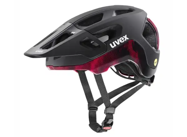 Uvex React MIPS MTB přilba Black/Ruby Red Matt
