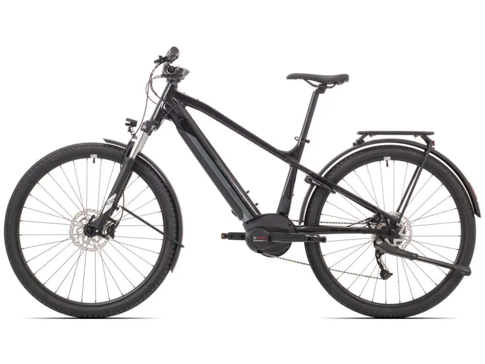 Rock Machine Torrent e50-29 B trekingové elektrokolo Touring/Gloss Black/Grey