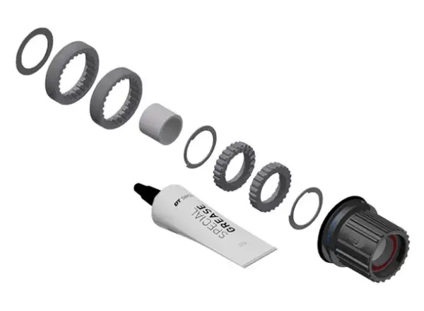 DT Swiss Kit Ratchet LN Shimano MicroSpline MTB Ocel - přestavbový kit nábojů 3pawls na Ra