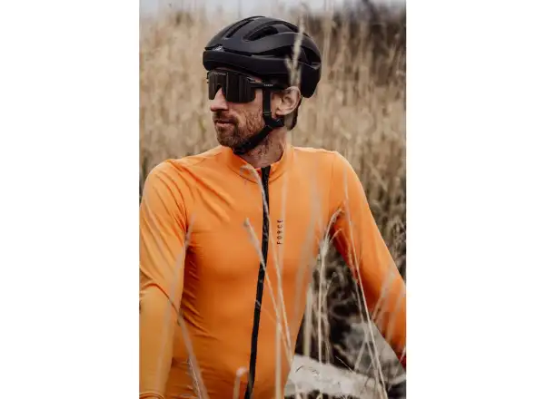 Force Endless cyklistický dres dlouhý rukáv oranžová
