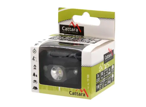 Cattara čelovka LED 80 lm černá