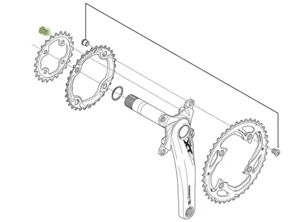 Shimano šrouby do převodníku 4 ks - Y1MM98100