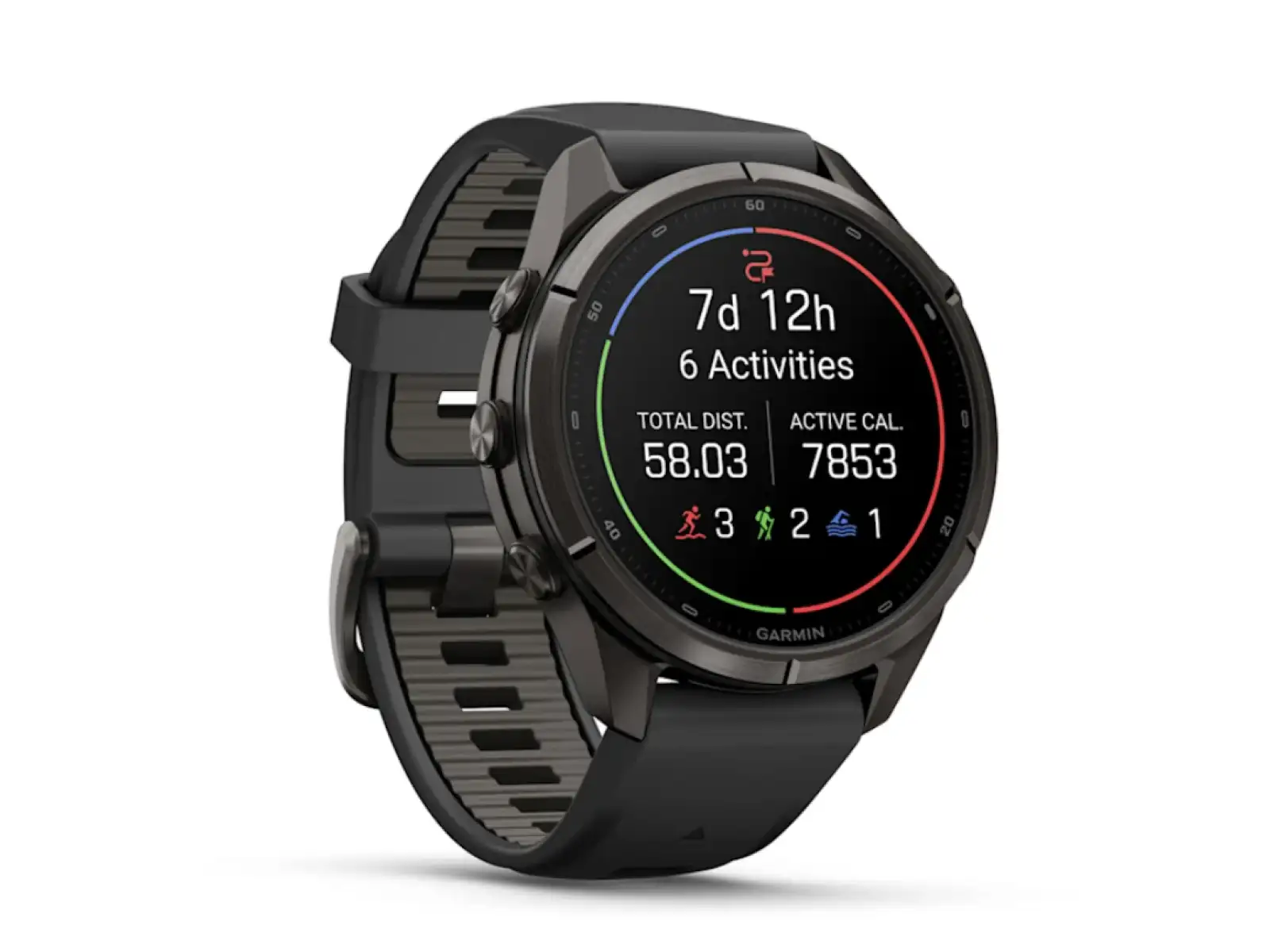 Garmin Fénix 9 Pro inReach 43 mm chytré hodinky Carbon Gray DLC Titanium Black/Pebble Gray