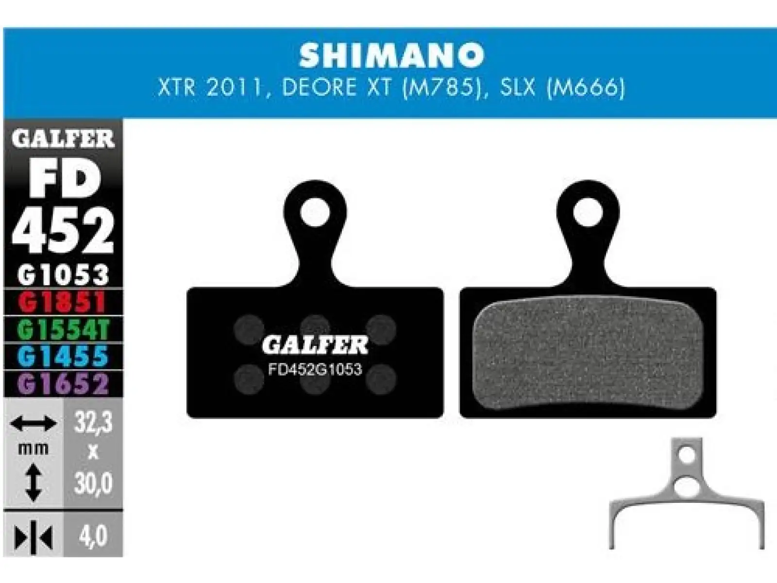 Galfer FD452 Standard G1053 brzdové destičky pro Shimano