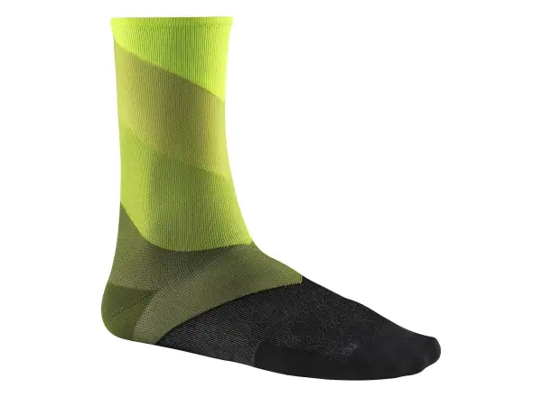 Mavic Graphic Stripes ponožky safety yellow/cactus 2020
