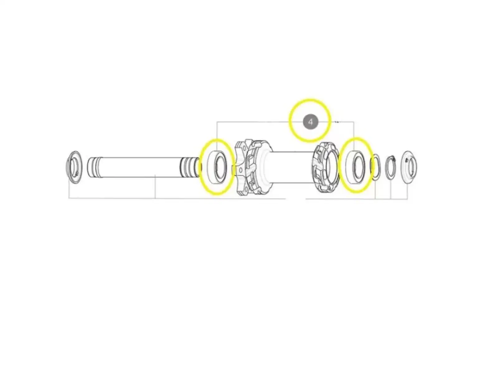 Mavic Bearing Kit pro přední náboj (V2500901)