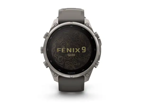 Garmin Fénix 9 Pro inReach Solar 47 mm chytré hodinky Titanium Pebble Gray/Silver Gray