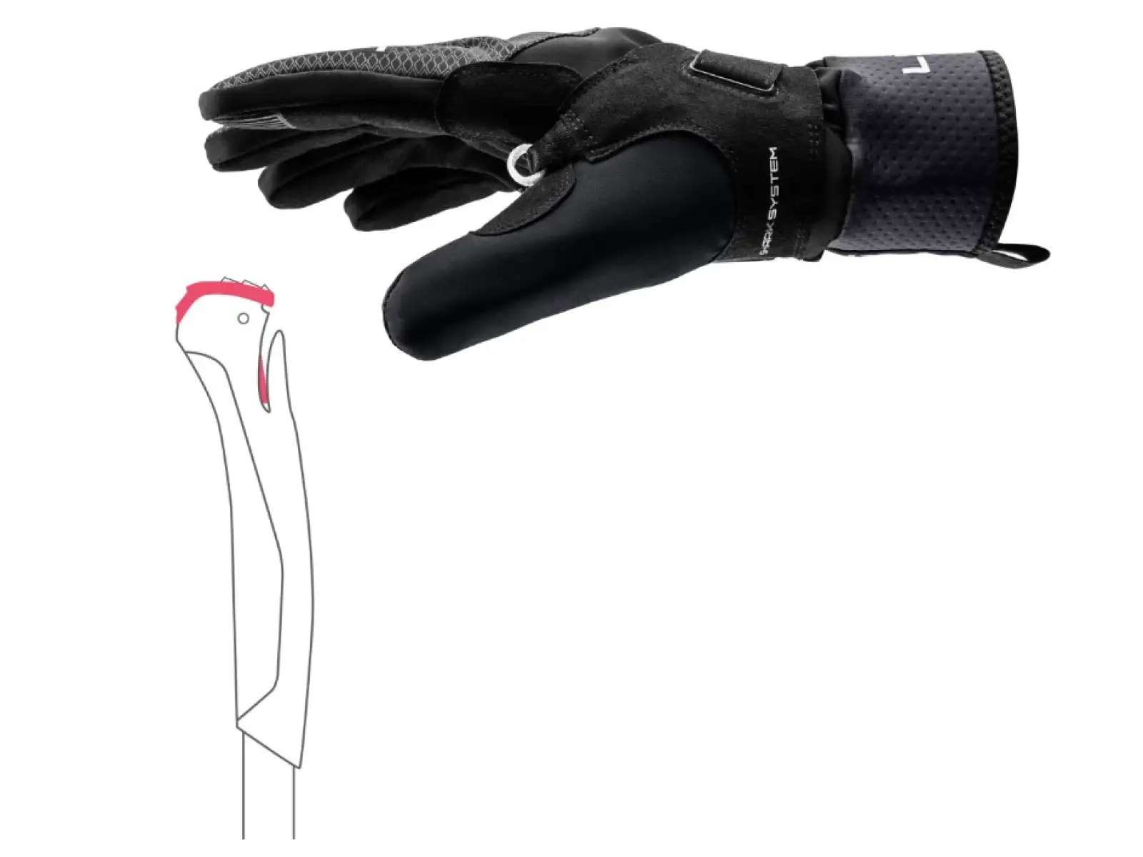 Leki CC Thermo Shark běžecké rukavice Black