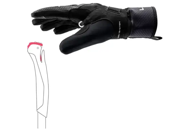 Leki CC Thermo Shark běžecké rukavice Black