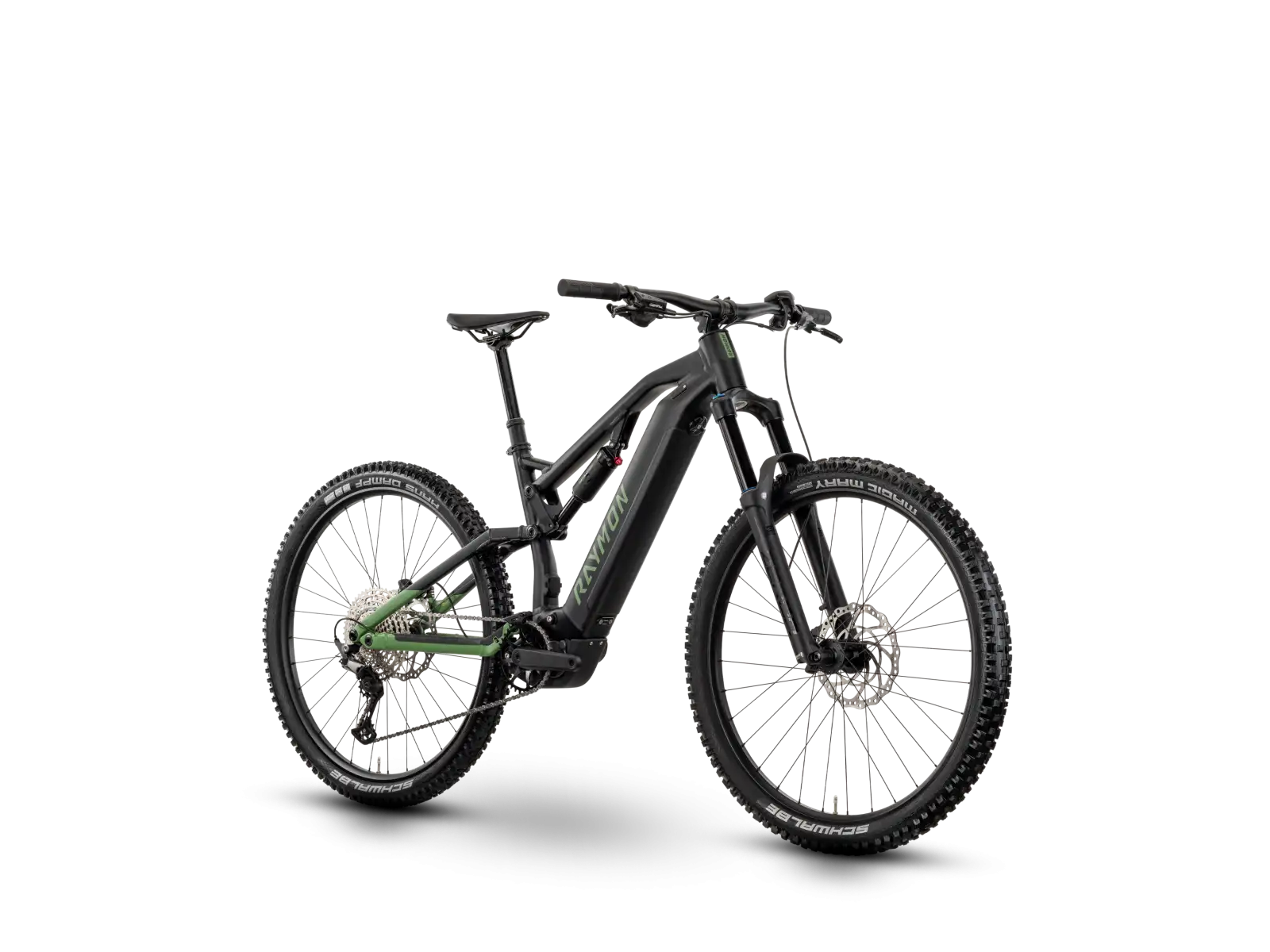 Raymon Trailray 150 celoodpružené elektrokolo black/resedagreen/citron