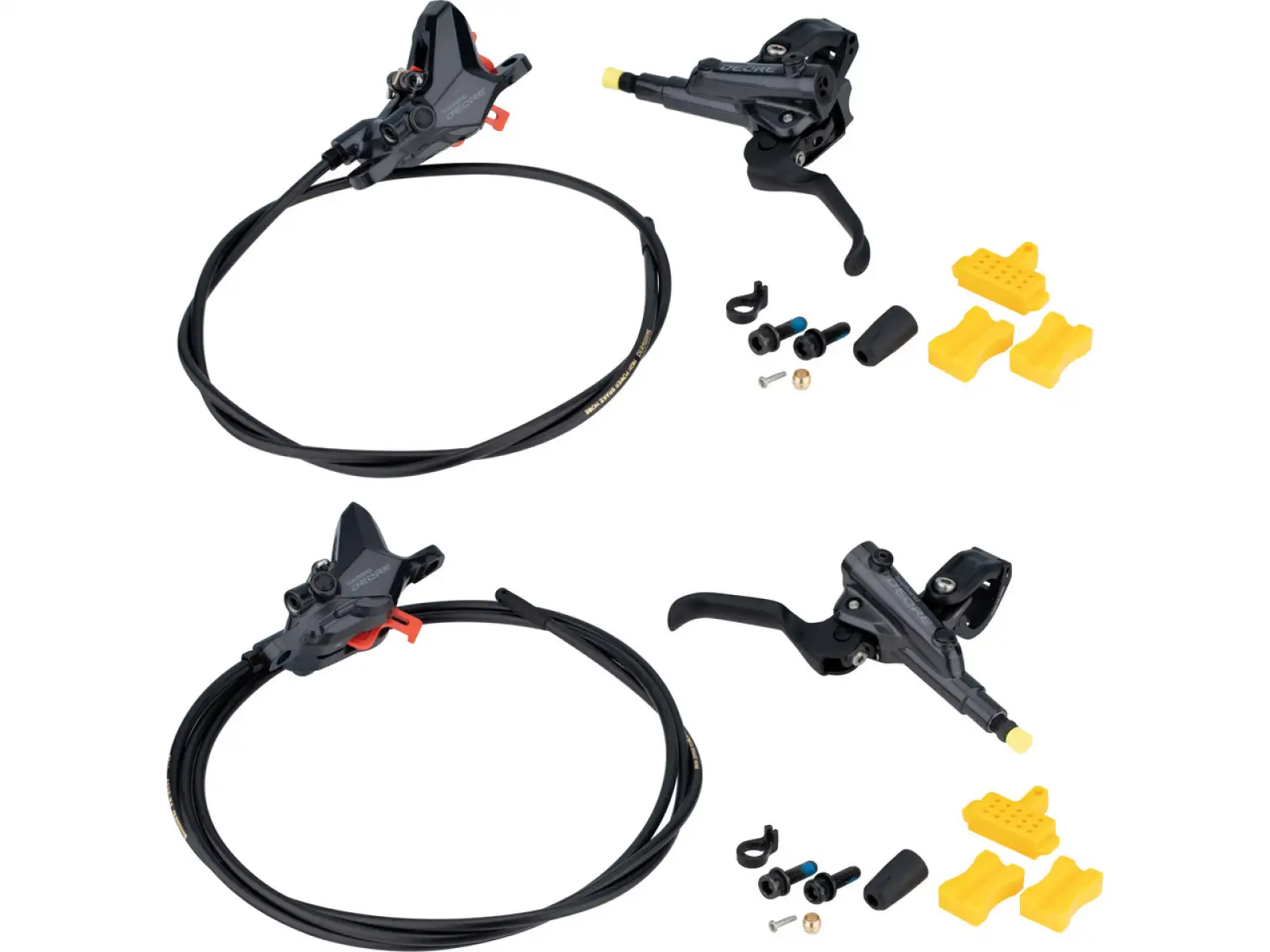 Shimano Deore BR-M6100 + BL-M6100 kotoučová brzda sada přední + zadní, polymer, J-kit