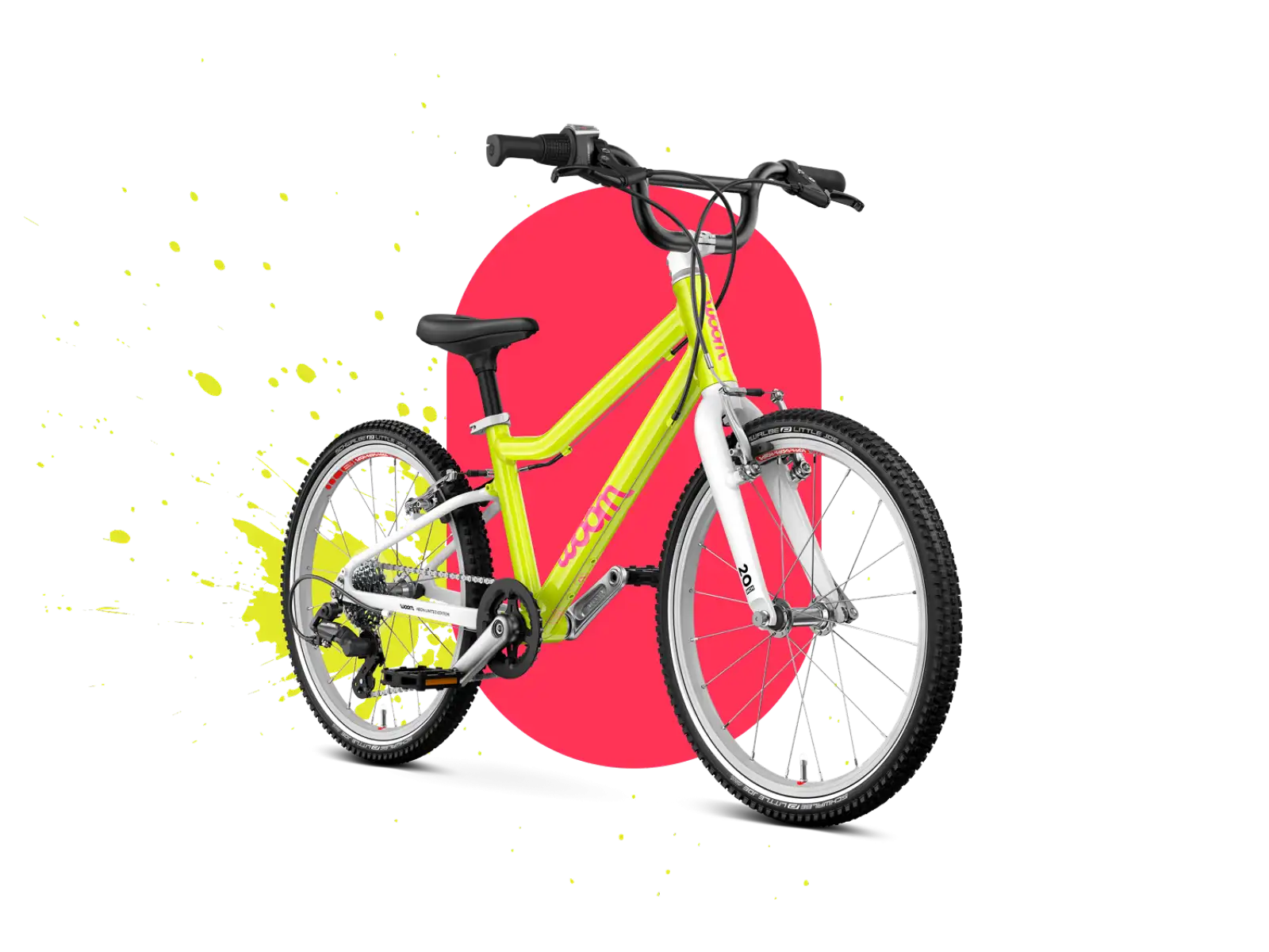 Woom GO 4 dětské kolo neon lime