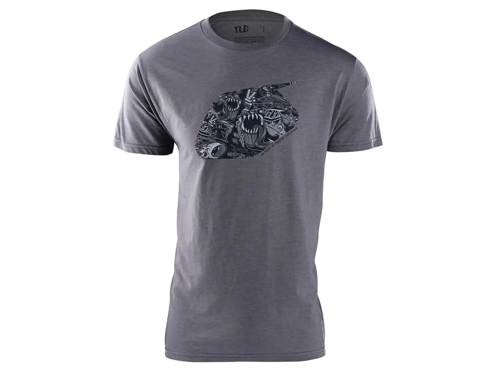 Troy Lee Designs History pánské triko krátký rukáv heather gray