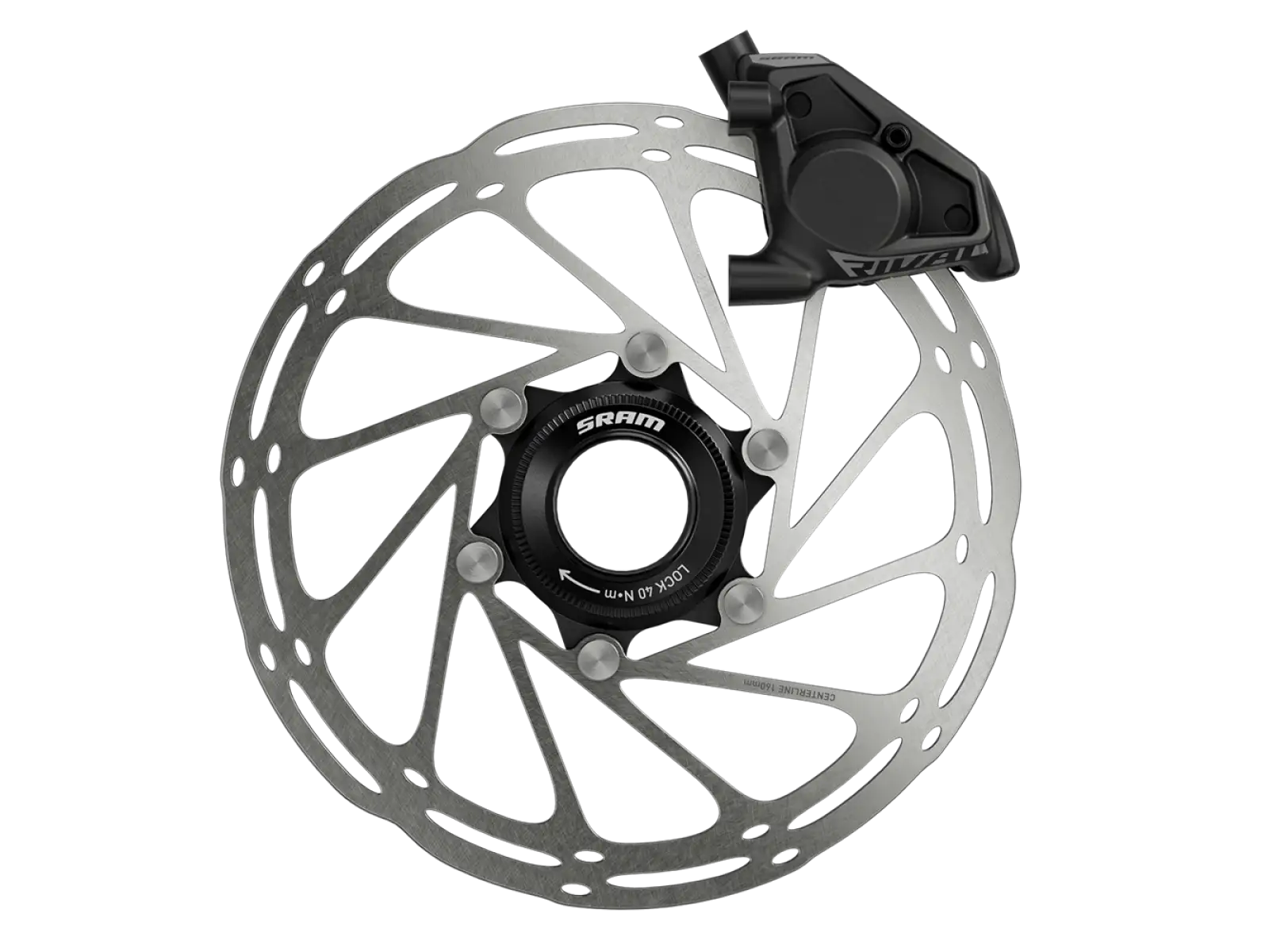Rival AXS HRD E1 pravá řadící / brzdová páka a třmen Flat Mount, vedení 1800 mm