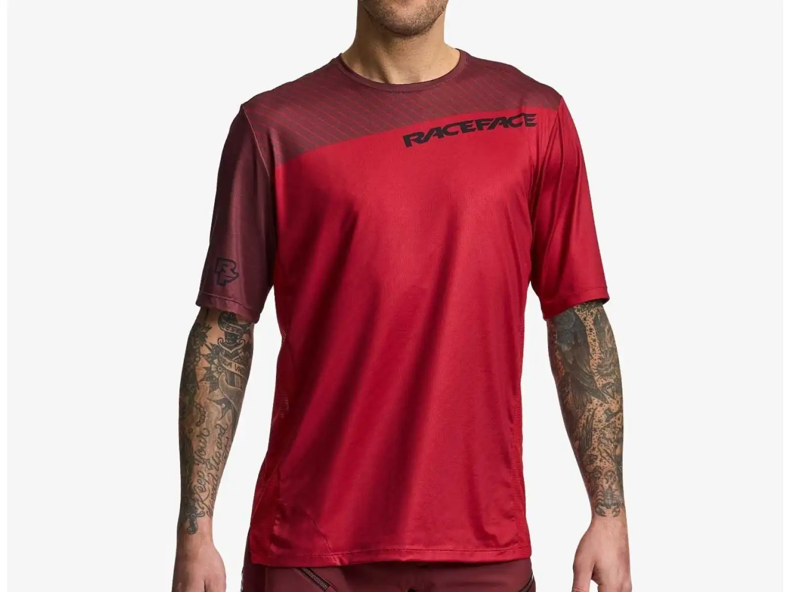 Race Face Indy pánský dres krátký rukáv tmavá červená