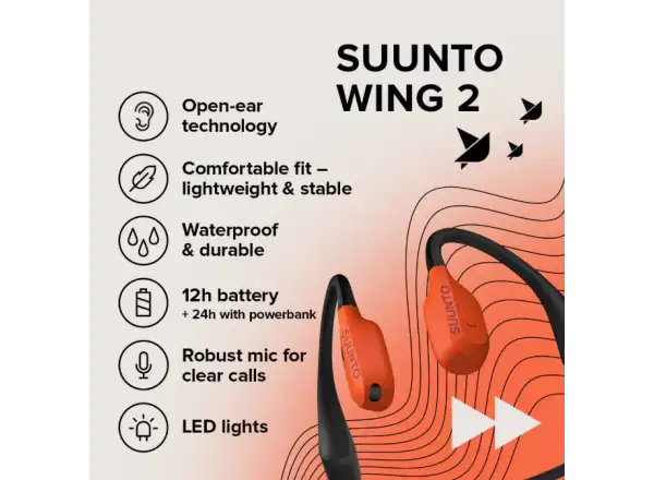 Suunto Wing 2 sluchátka  Coral Orange